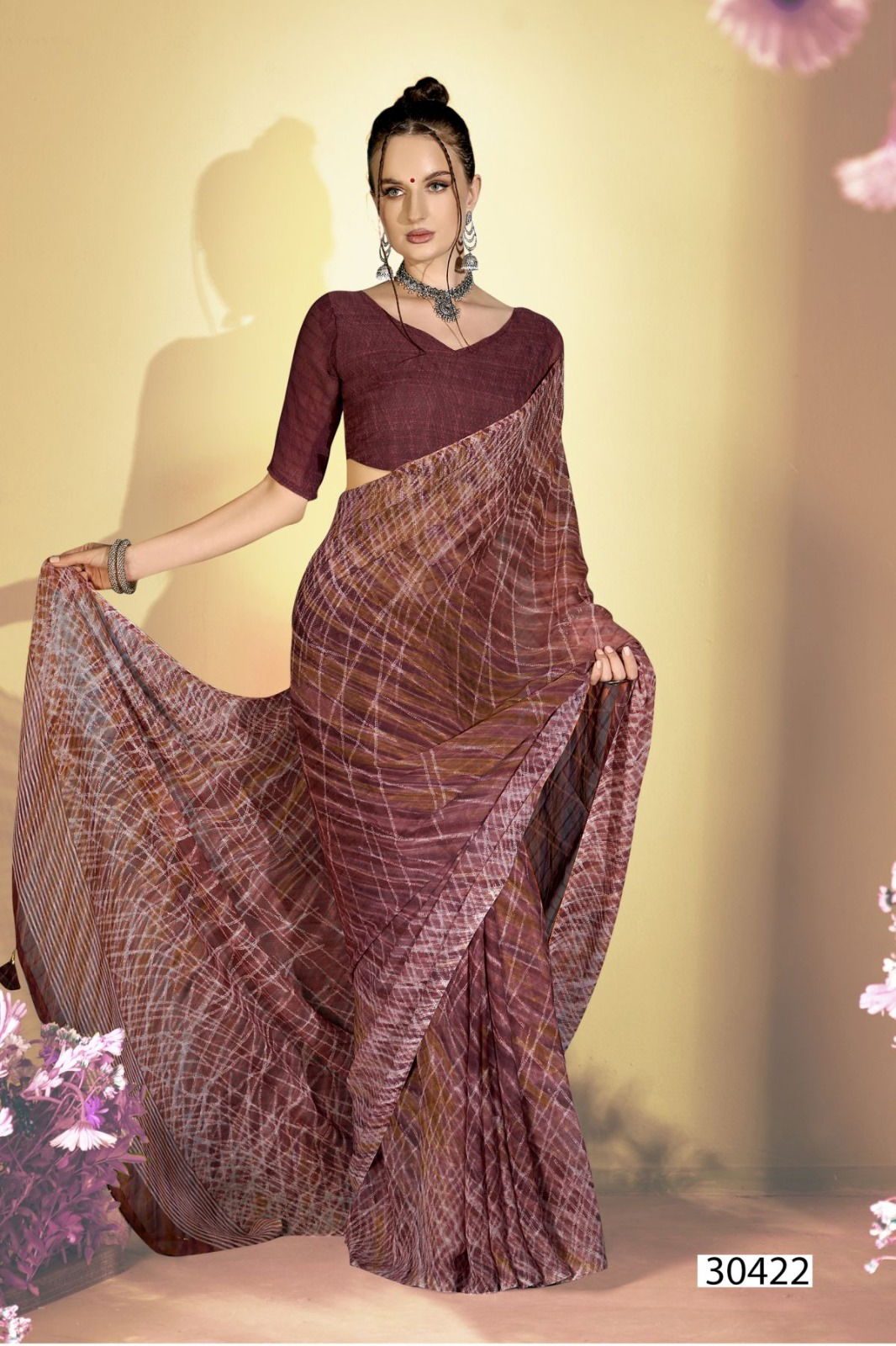 Arnika Vol 8 By Vallabhi Floral Printed Georgette Saree Wholesale Shop In Surat
